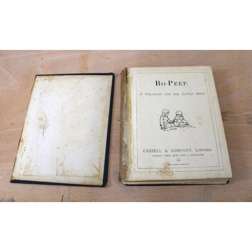 27 - BO-PEEP The Treasury For The Little Ones 1885 Hardback Book Front Cover Detached As Shown In Picture... 