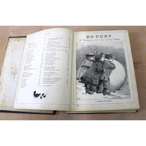 27 - BO-PEEP The Treasury For The Little Ones 1885 Hardback Book Front Cover Detached As Shown In Picture... 