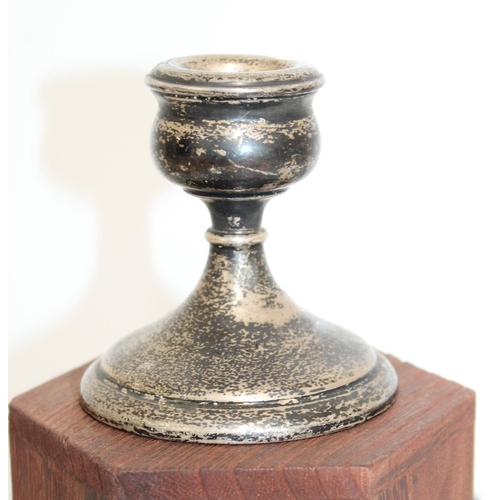 520 - Silver Hallmarked Candle Stick Height-7cm Weight-105g