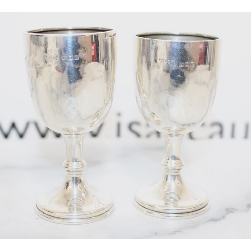 524 - Two Silver Hallmarked Goblets Height-8cm