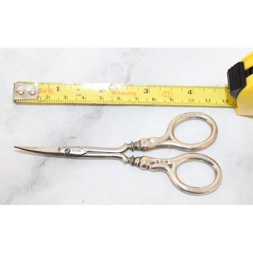 528 - Silver Hallmarked Handled Scissors