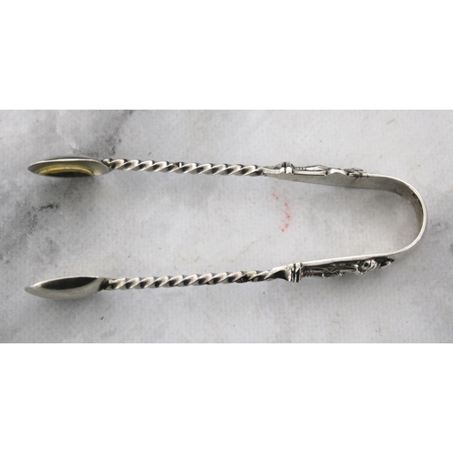 529 - Silver Hallmarked Sugar Tongs