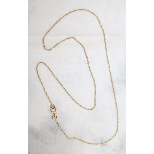 588 - Hallmarked 375 Gold Necklace Weight-1.21g Length-18in In A Box
All Proceeds Go To Charity