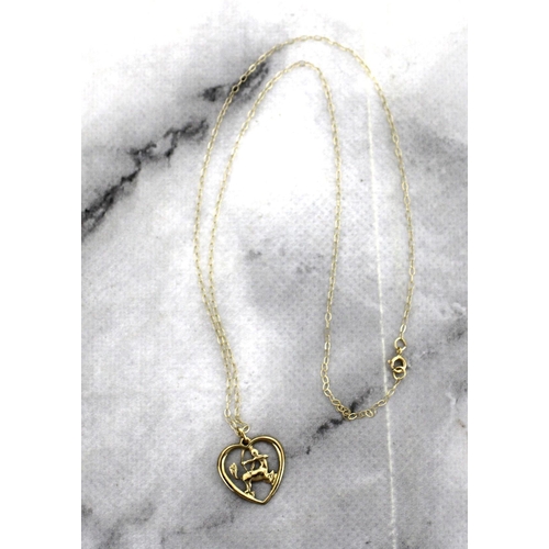 589 - Stamped 375 Gold Necklace With Sagittarius Sign Pendant Weight-0.74g
In Box
All Proceeds Go To Chari... 