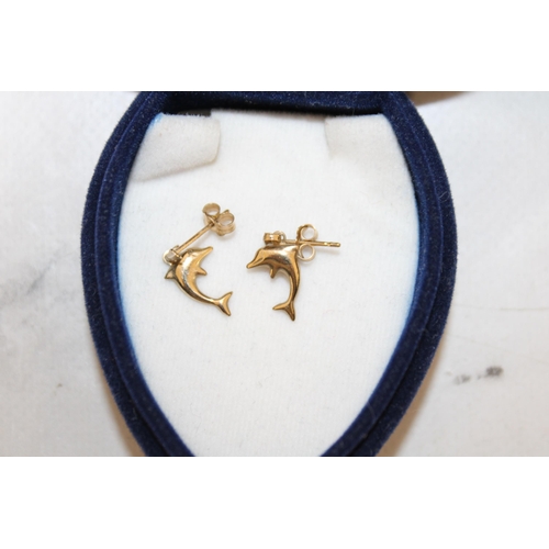 590 - Stamped 9ct Gold Dolphin Earrings In A Box
Weight- 0.44gms
All Proceeds Go To Charity