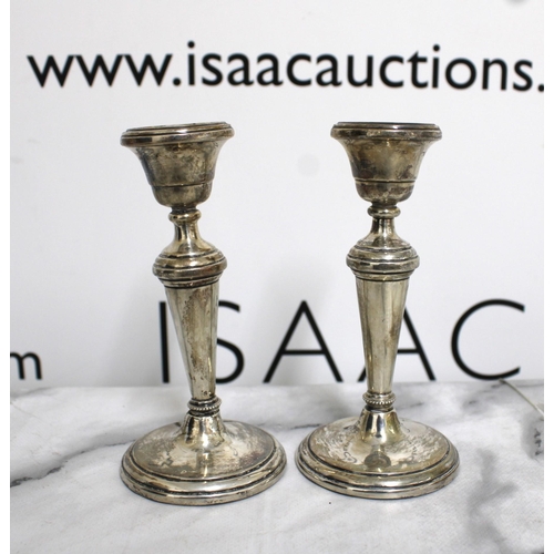 532 - Pair Of Silver Hallmarked Candle Sticks Total Weight-215g
Height-13cm
All Proceeds Go To Charity