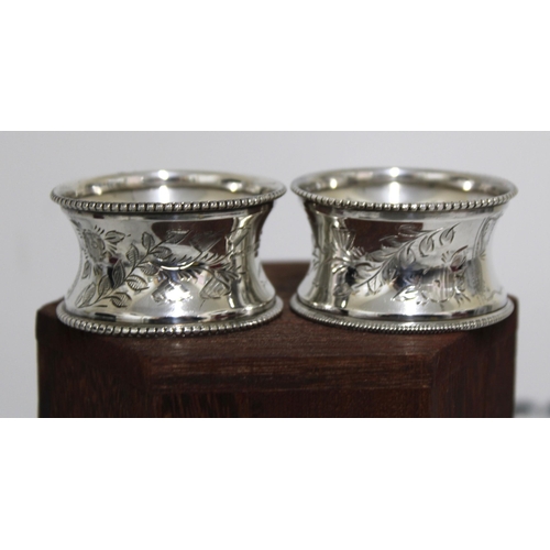 536 - Two Silver Hallmarked Decorative Napkin Rings