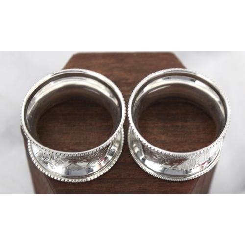 536 - Two Silver Hallmarked Decorative Napkin Rings