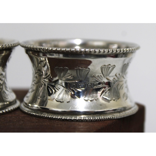 536 - Two Silver Hallmarked Decorative Napkin Rings