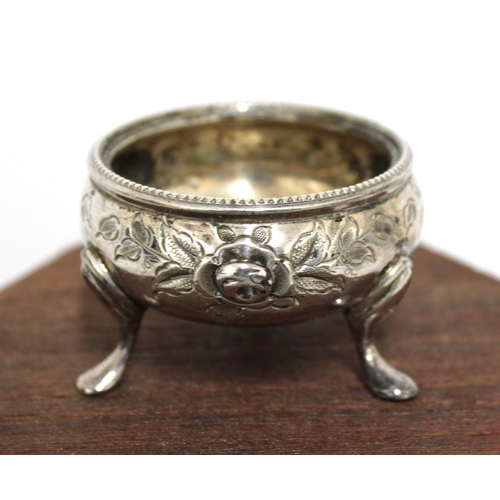 546 - Silver Hallmarked Items Inc- Small Sugar Caster Height-8cm/Salt Cellar/Small Sugar Tongs