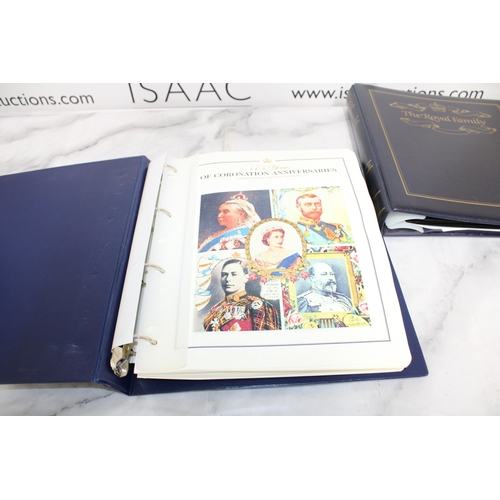 405 - Two Folders Containing H.M Queen Elizabeth The Queen Mother 80th Birthday Coins & Stamps & 175 Years... 