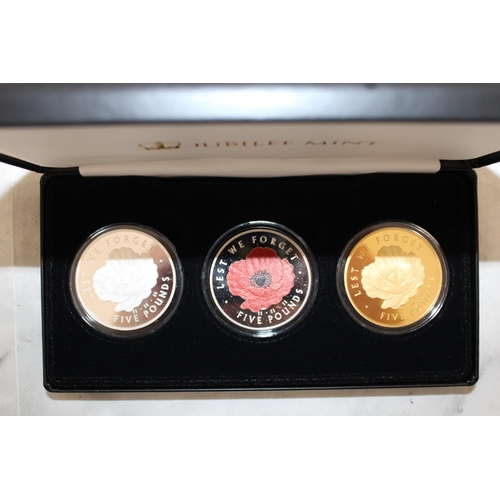 407 - Jubilee Mint Remembrance Day £5 Coin Collection