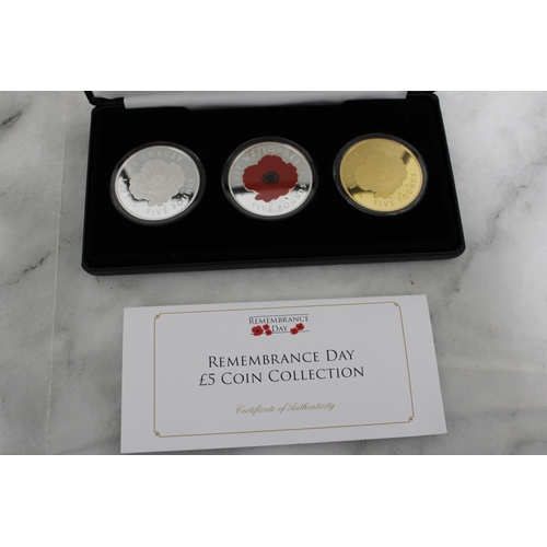 407 - Jubilee Mint Remembrance Day £5 Coin Collection