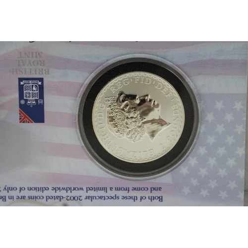 244 - British Royal Mint Ladies Of Liberty U.S Silver Eagle & U.K Silver Britannia Set