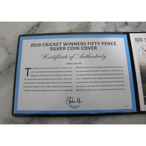 248 - 2019 CRICKET WINNERS FIFTY PENCE SILVER COIN COVER