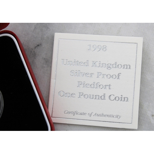 270 - Royal Mint 1998 UK Silver Proof Piedfort One Pound Coin Boxed