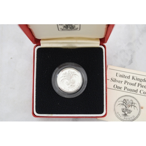 273 - Royal Mint Silver Proof Piedfort One Pound Coin Boxed