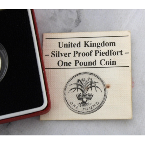 273 - Royal Mint Silver Proof Piedfort One Pound Coin Boxed