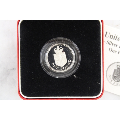 275 - Royal Mint UK Silver Proof Piedfort One Pound Coin Boxed