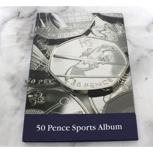 277 - 50 Pence Sports Album Containing Twenty Five 50 Pence Pieces