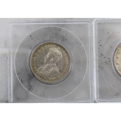 305 - Two Cased Coins 1939 1 Kr Coin & 1913 One Shilling Coin