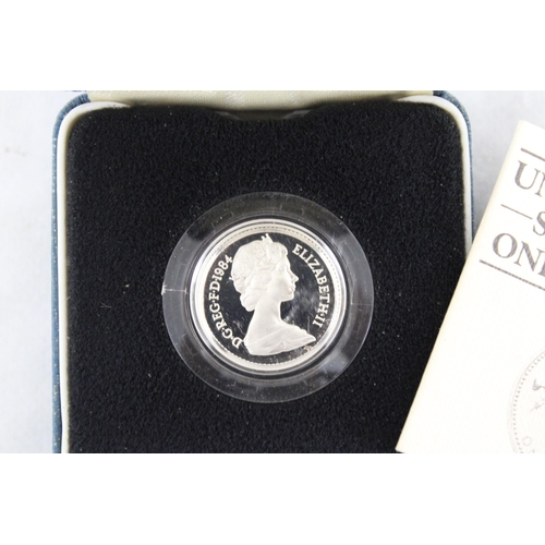 313 - Royal Mint UK Silver Proof One Pound Coin In Box