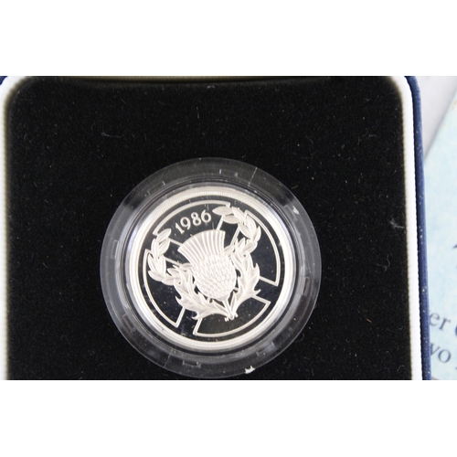 315 - Royal Mint XIII Commonwealth Gamers 1986 Silver Commemorative Two Pounds Coin Boxed