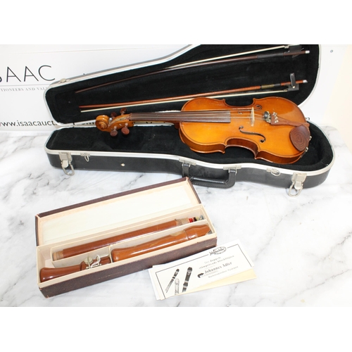 17 - Two Boxed Musical Instruments Inc- Adler Recorder Made In Germany & Violin BLESSING Made In China
Bo... 