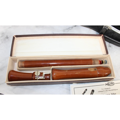 17 - Two Boxed Musical Instruments Inc- Adler Recorder Made In Germany & Violin BLESSING Made In China
Bo... 