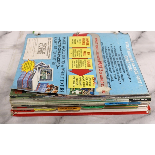 637 - World Cup 90 Folder Containing Collection Of Collectable Sticker Magazines Etc