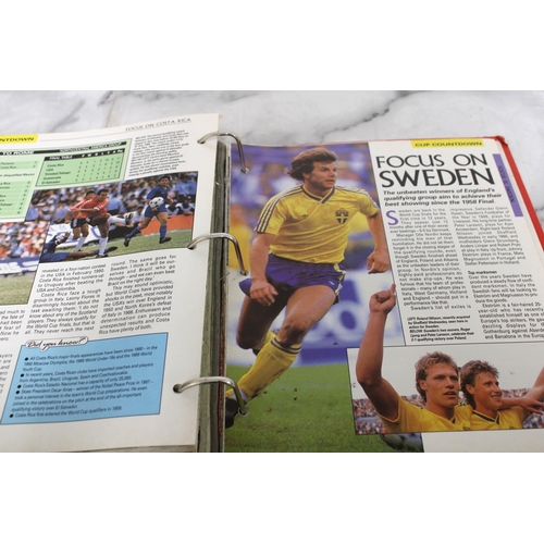 637 - World Cup 90 Folder Containing Collection Of Collectable Sticker Magazines Etc