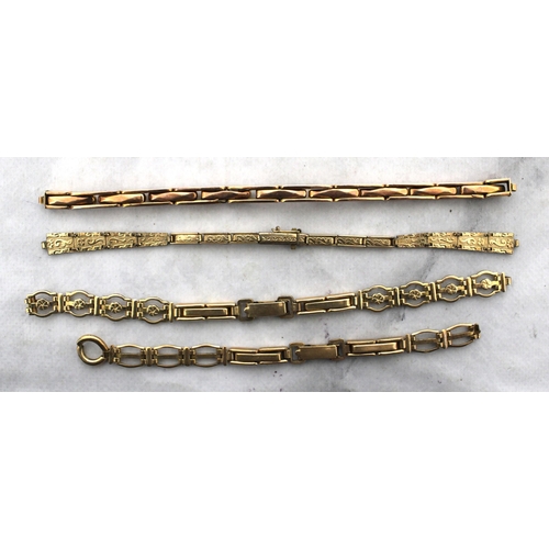 592 - Rolled Gold/Plated Bracelet Watch Straps