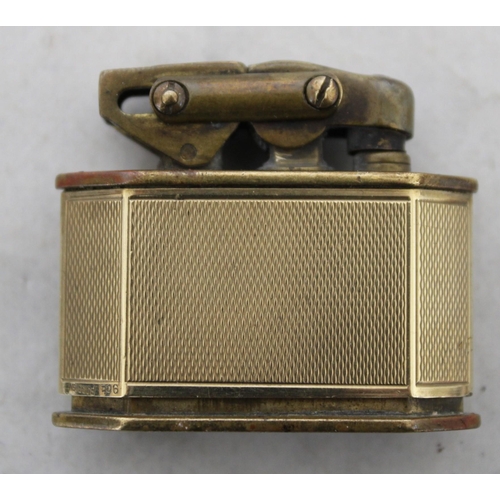 594 - Karl Weiden 9ct Gold Cased Brass Lighter 37.8g-27g Without Base