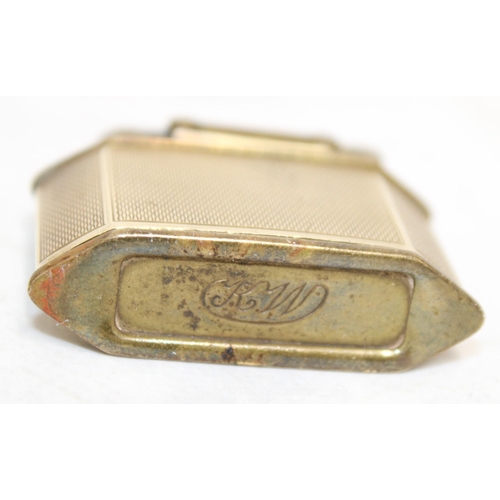 594 - Karl Weiden 9ct Gold Cased Brass Lighter 37.8g-27g Without Base