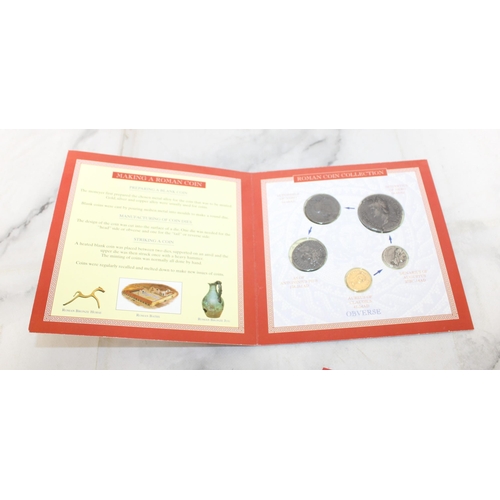 330 - Three Collectable Coins Inc-
Romulus & Remus 753-715 BC
Set 1 The Invasion Of Britain
Set 2 Roman Co... 