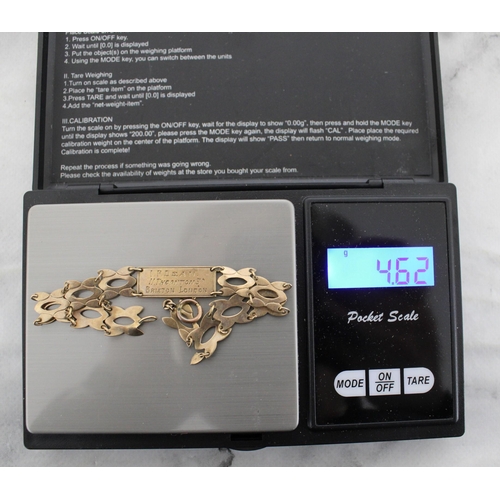 598 - 9ct Gold Bracelet In A Box
Weight-4.62g
All Proceeds Go To Charity
Damage Shown In Pictures