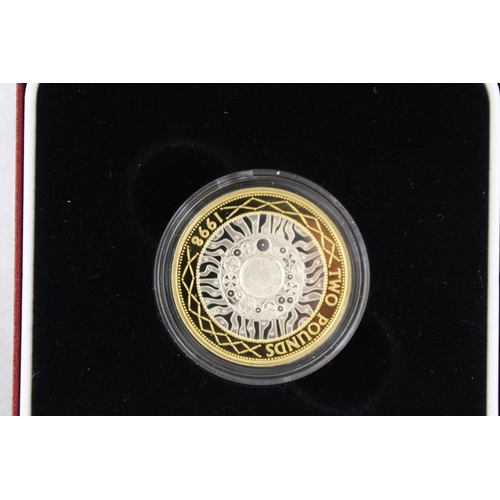 345 - Royal Mint 1998 UK Silver Proof Two-Pound Coin Boxed