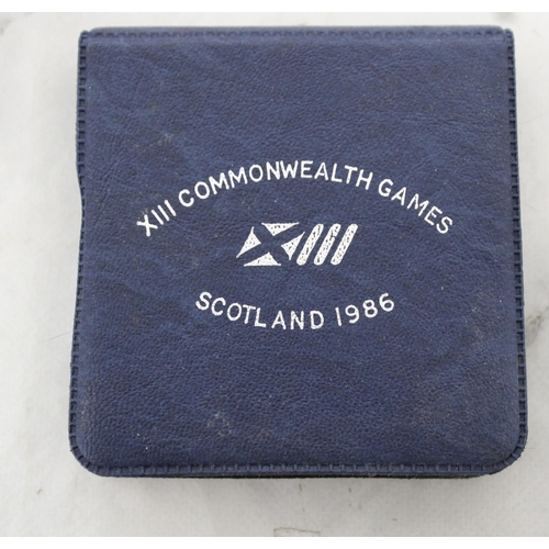 421 - XIII Commonwealth Games Scotland 1986 UK Silver Commemorative Two Pounds Coin  Boxed