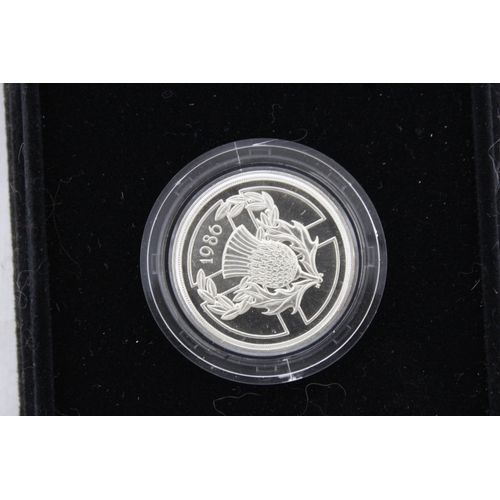 421 - XIII Commonwealth Games Scotland 1986 UK Silver Commemorative Two Pounds Coin  Boxed