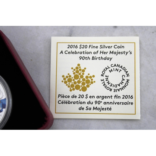 353 - Royal Canadian Mint 2016 $20 Fine Silver Coin 