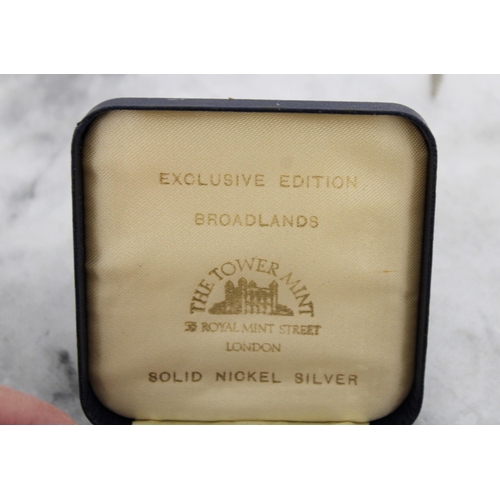 431 - The Tower Mint Excusive Edition Broadlands Solid Nickel Silver Medallion Boxed