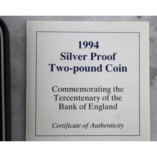 433 - Royal Mint 1994 Silver Proof Two-Pound Coin 