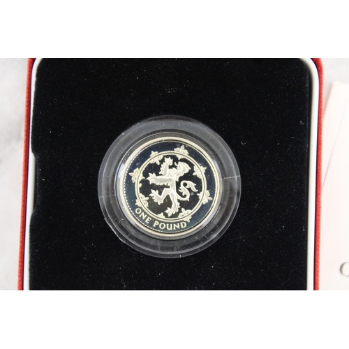 438 - Royal Mint 1999 UK Silver Proof Piedfort One Pound Coin Boxed