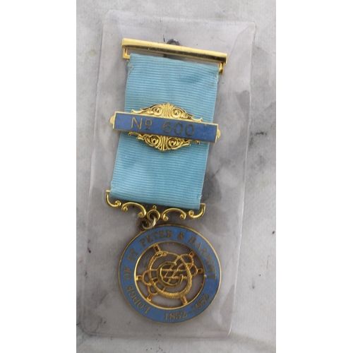 76 - Vintage Masonic Medal with Ribbon