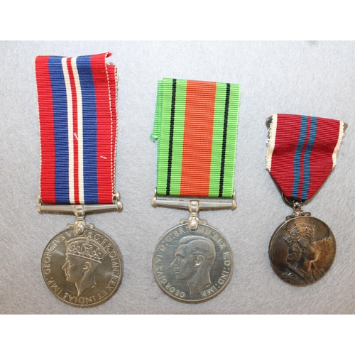 214 - Three British Medals ( British War Medal, Defence Medal and 1953 Coronation Medal)