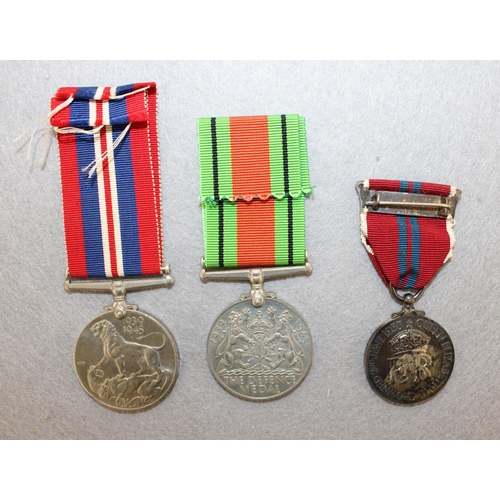 214 - Three British Medals ( British War Medal, Defence Medal and 1953 Coronation Medal)