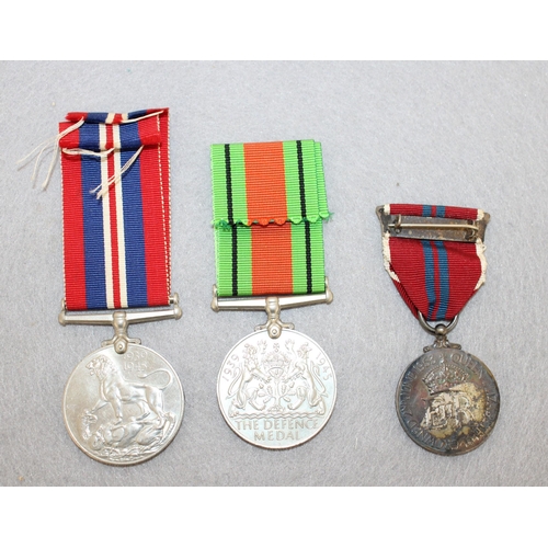 214 - Three British Medals ( British War Medal, Defence Medal and 1953 Coronation Medal)