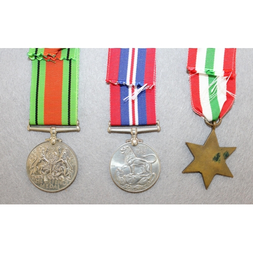 215 - Three British WWII Medals

British War Medal
Defence Medal
Italy Star Medal