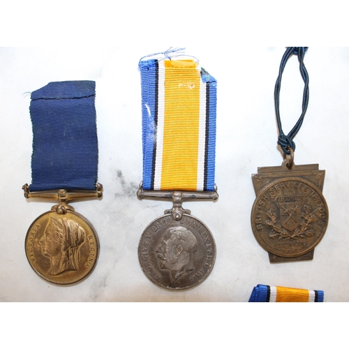 218 - Six Medals including Four WWI British War Medals

J.W. MCKERNAN - CHES REGT
T G TOZER CHES REGT
N BO... 