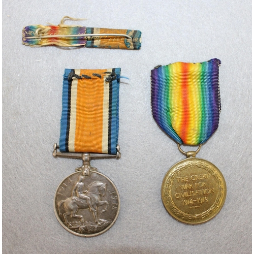 219 - Two WWI British War and Victory Medals - Taylor - Suffolk Reg

203131 PTE D. TAYLOR. SUFF.R.